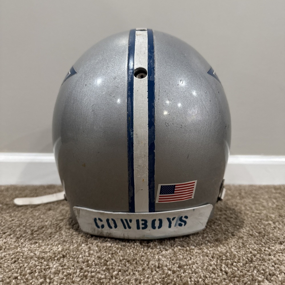 Vintage Dallas Cowboys Professional Game Helmet MAXPRO 2001 NFL Silver Blue Mask - Picture 7 of 14